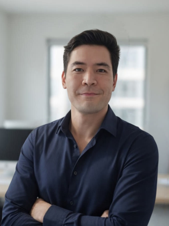 Christian Tan, Inhaber von Lumora Automation, im Büro